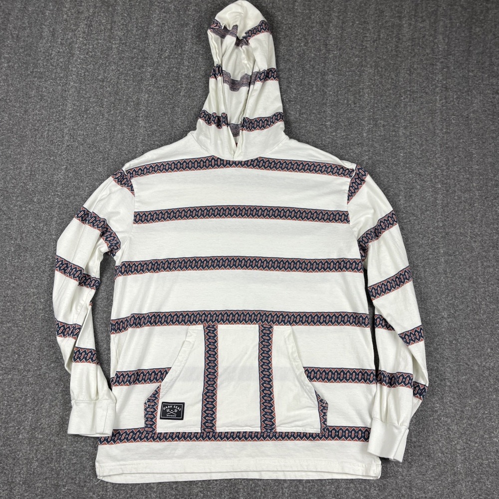 Dark Seas Division Hoodie Shirt Mens M Southwestern Stripes Graphic Print